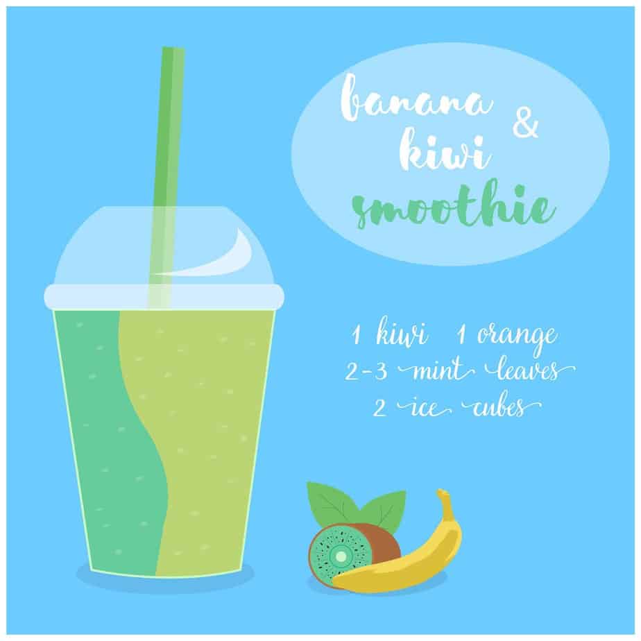 How to make a smoothie - Banana Kiwi Smoothie Recipe