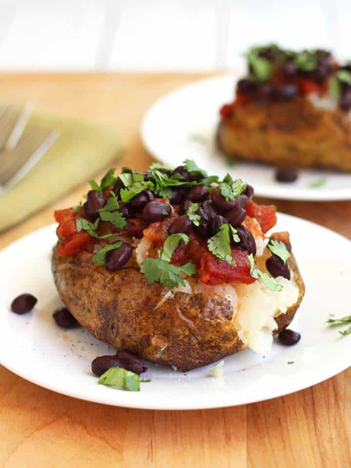 Toaster oven baked potatoes