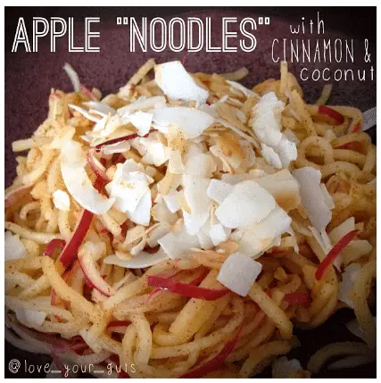 Apple Noodles with Cinnamon and Toasted Coconut