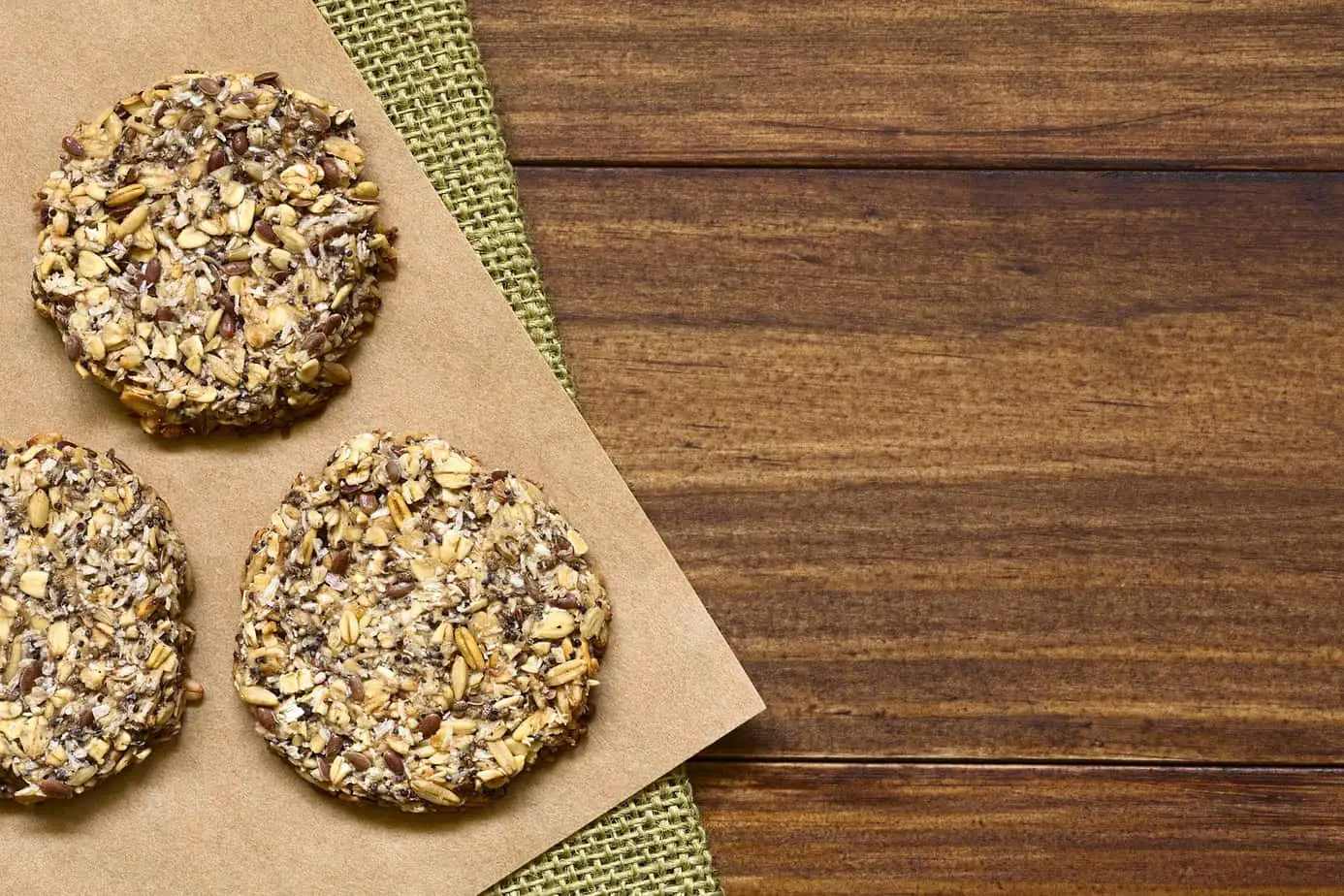 Vegan cookies made of banana oatmeal
