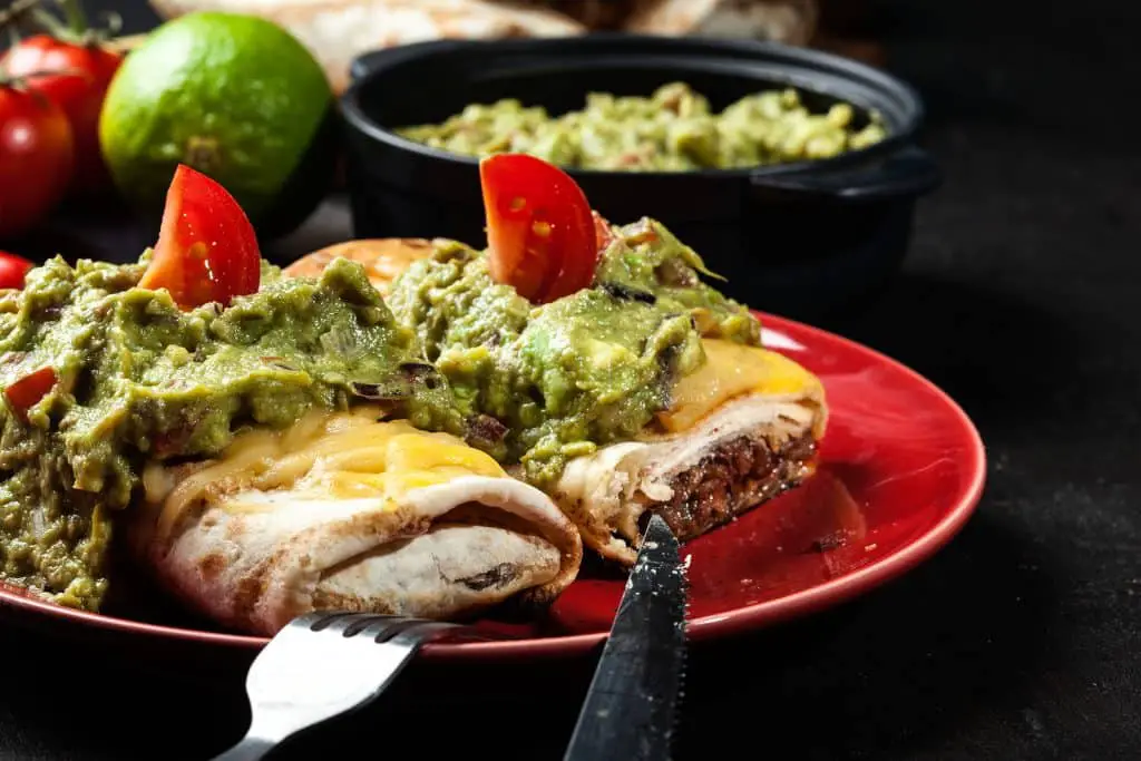 Mexican Chimichanga With Guacamole