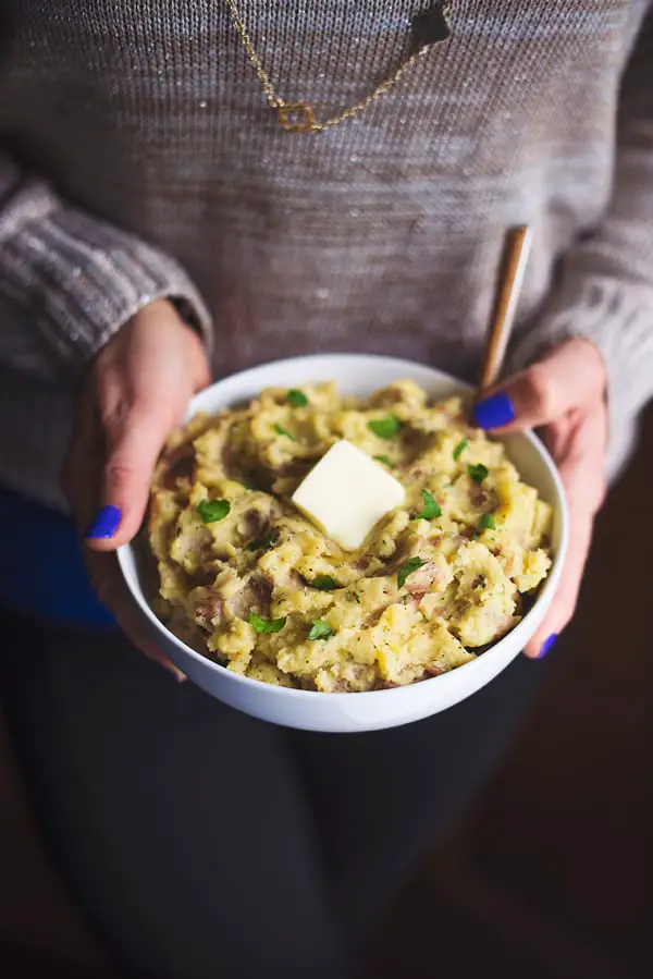 Creamy garlic mashed potatoes