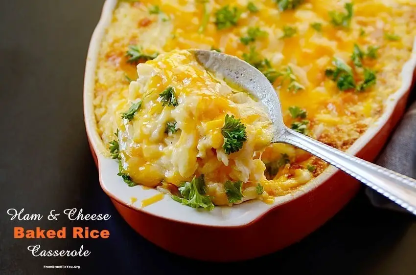 Ham and Cheese Baked Rice