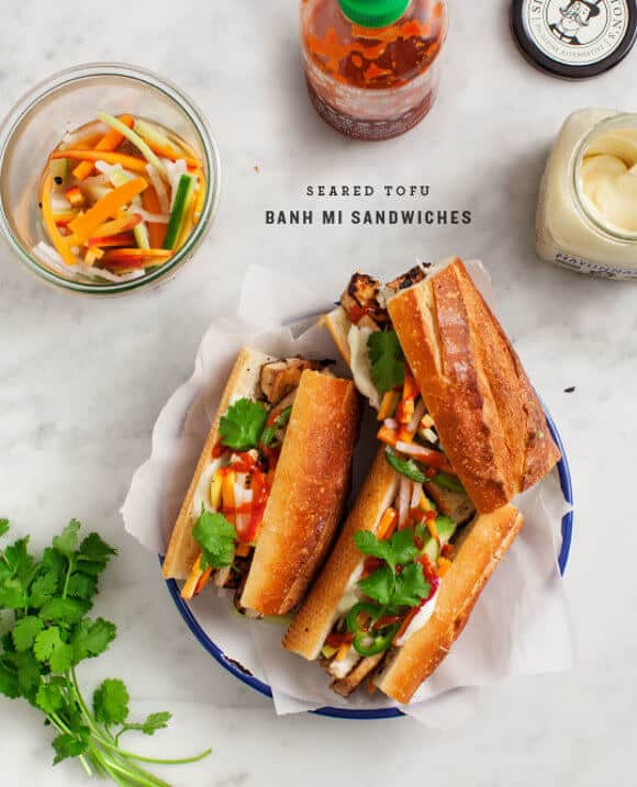 Seared Tofu Banh Mi Sandwiches