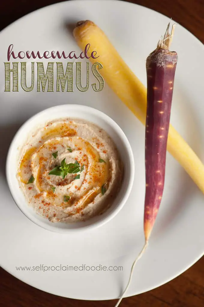 Homemade hummus