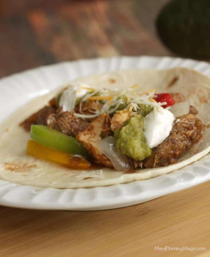 Chicken And Beef Slow Cooker Fajitas