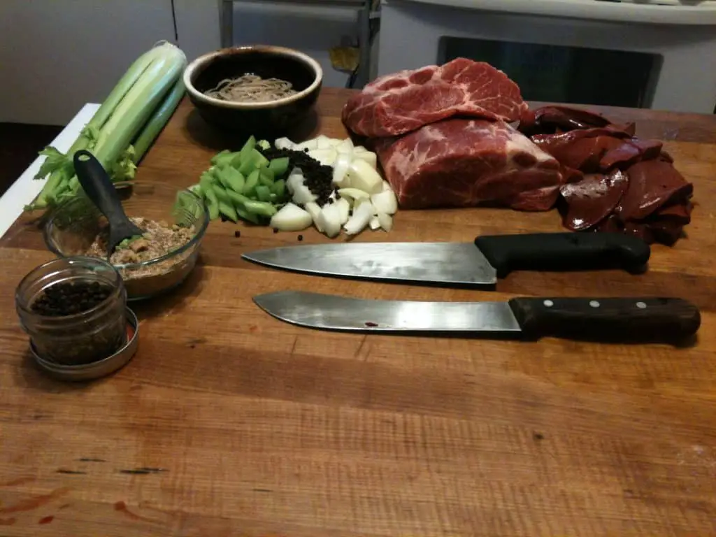 Boudin ingredients