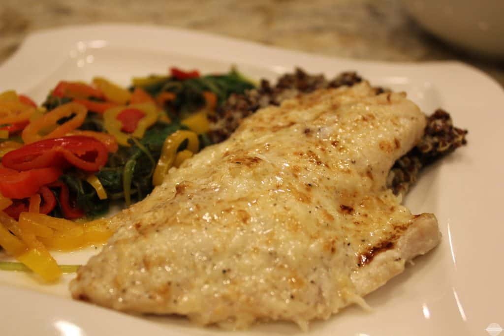 Broiled Grouper with Creamy Parmesan Sauce