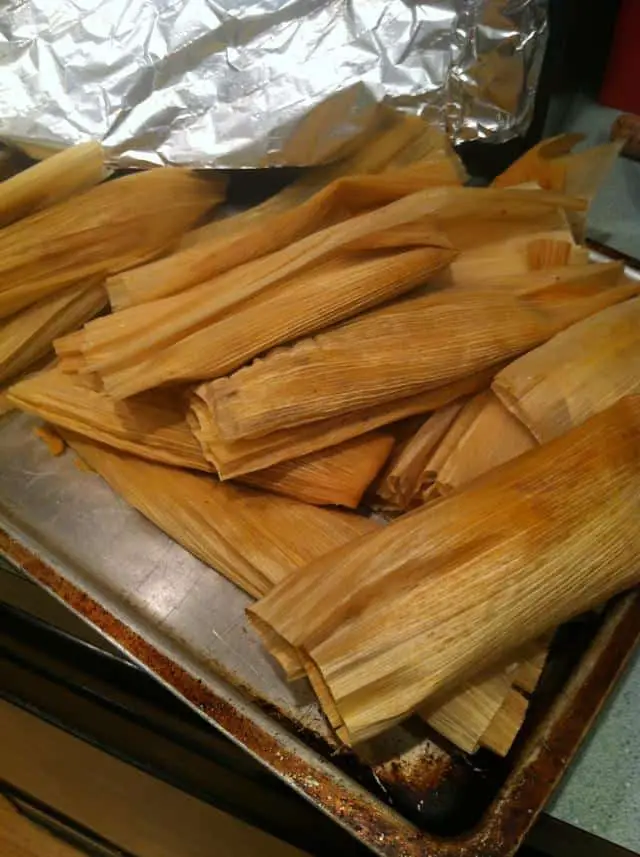 Baking tamales