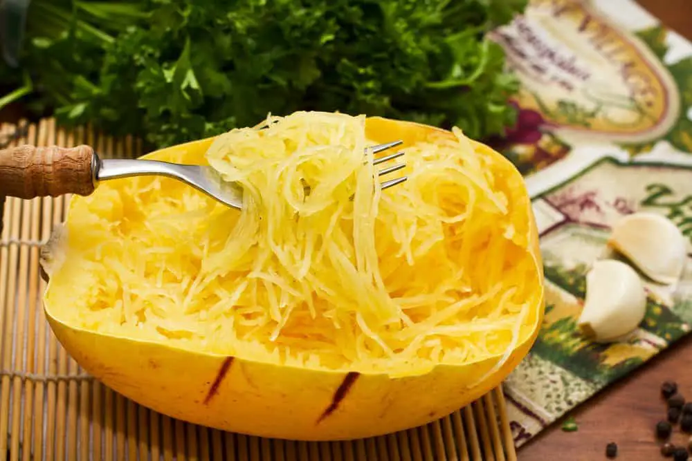 Making spaghetti from squash