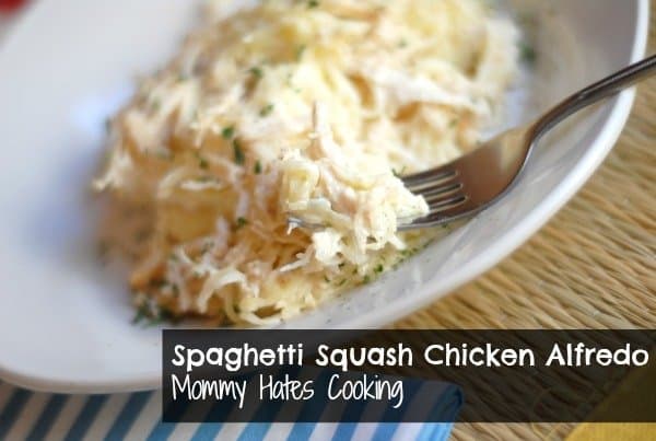 Spaghetti Squash Chicken Alfredo