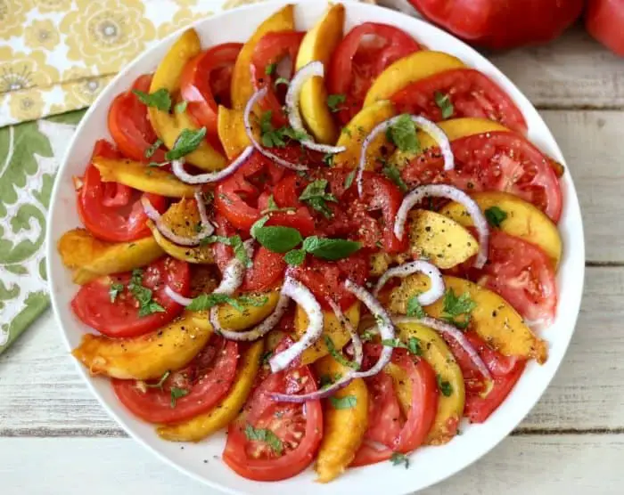 Peach Tomato Salad