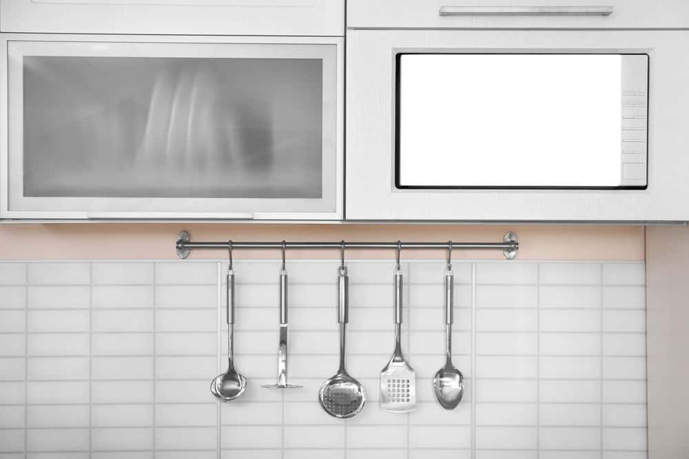 Set of utensils on kitchen