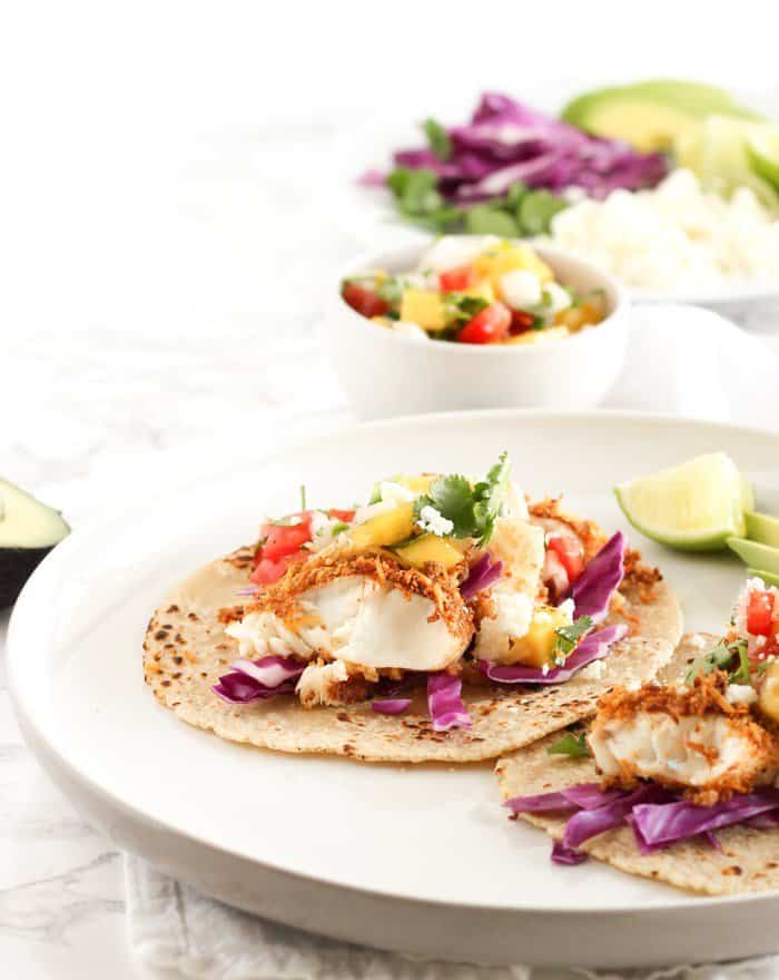 Coconut Crusted Fish Tacos