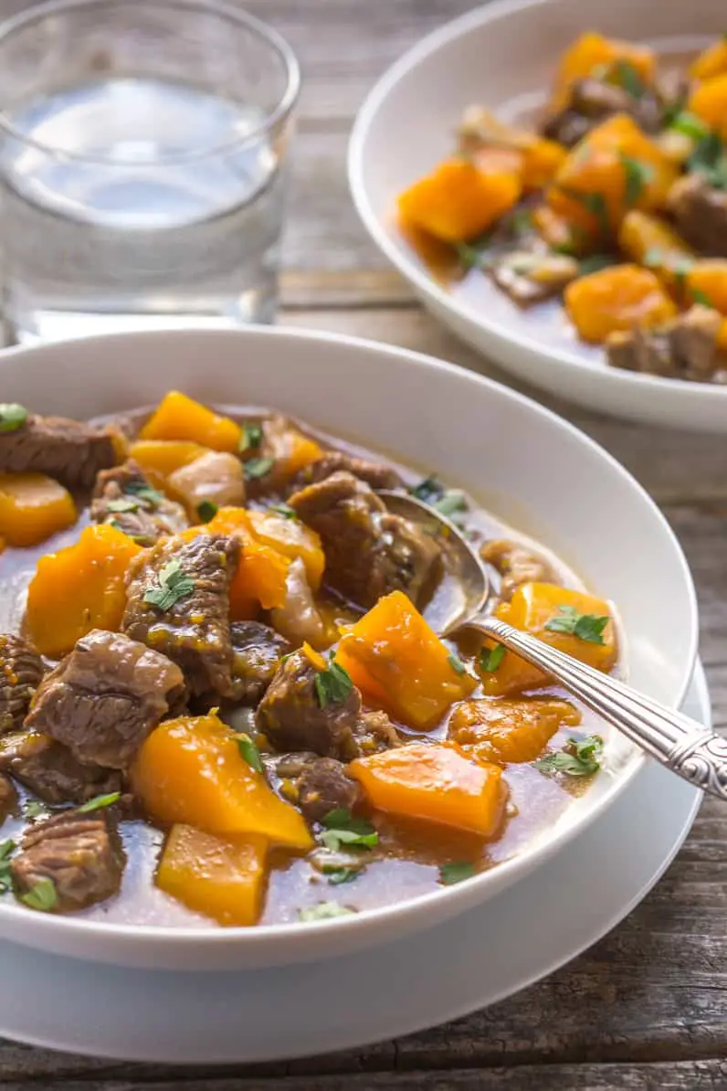 Beef and butternut squash stew 