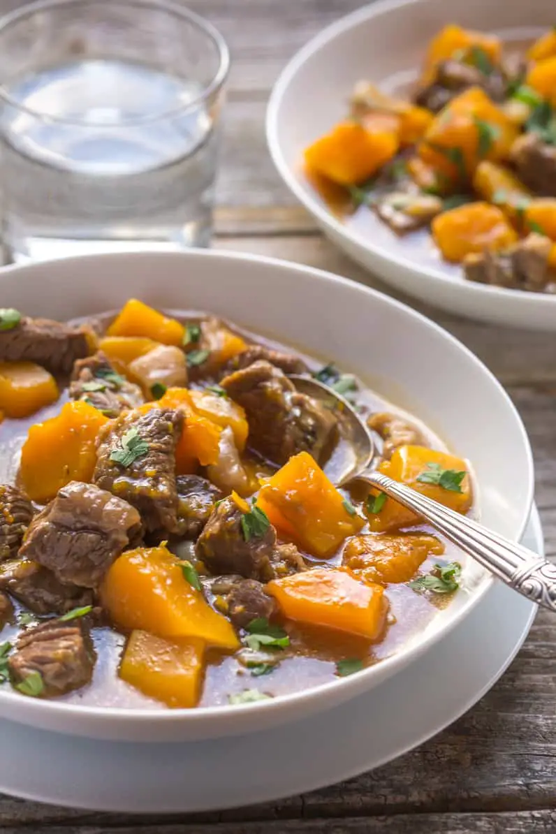 Beef and butternut squash stew